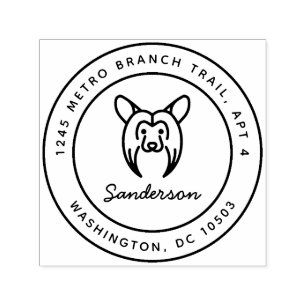 Chinese Crested Return Address Stamp Self-Inking