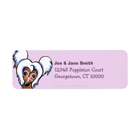 Chinese Crested Solid Thistle Return Address Label