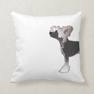 Chinese Crested Toy Dog Basic Breed Illustration Cushion
