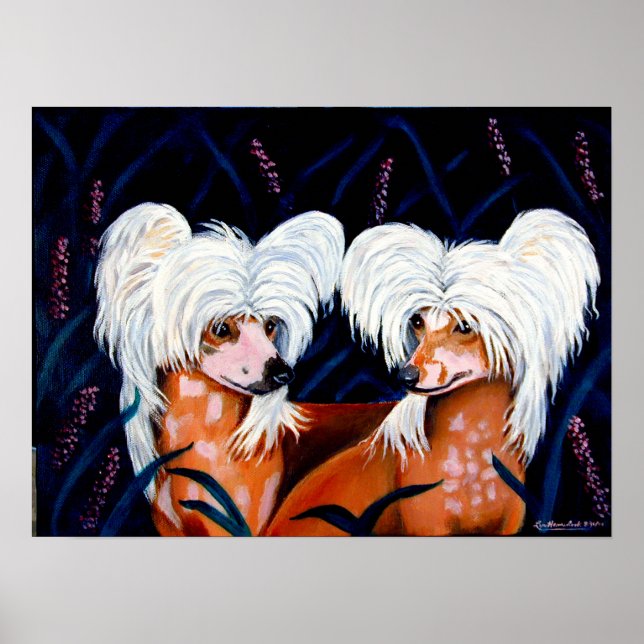 Chinese Crested Wall Print (Front)