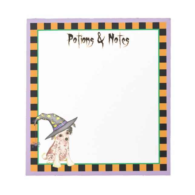 Chinese Crested Witch Notepad (Front)