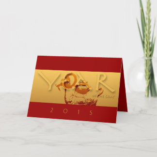 Chinese custom Year of the Goat Birthday Zodiac C Holiday Card