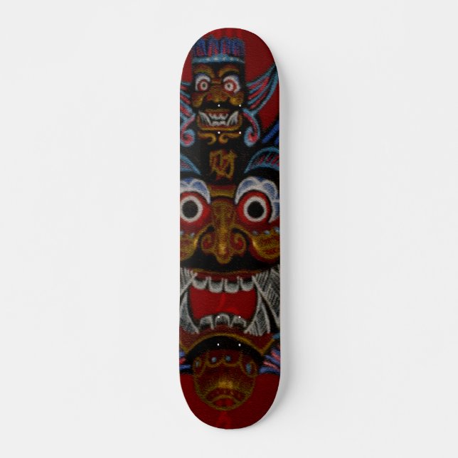 Chinese Demon Mask Skateboard (Front)