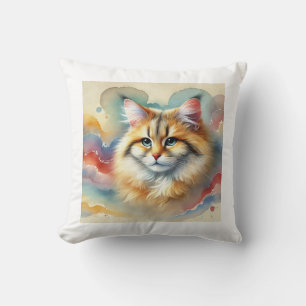 Chinese Desert Cat 230824AREF121 - Watercolor Cushion