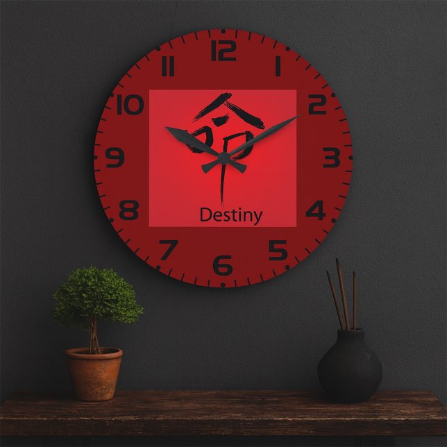 Chinese Destiny Symbol Calligraphy Large Clock (Creator Uploaded)