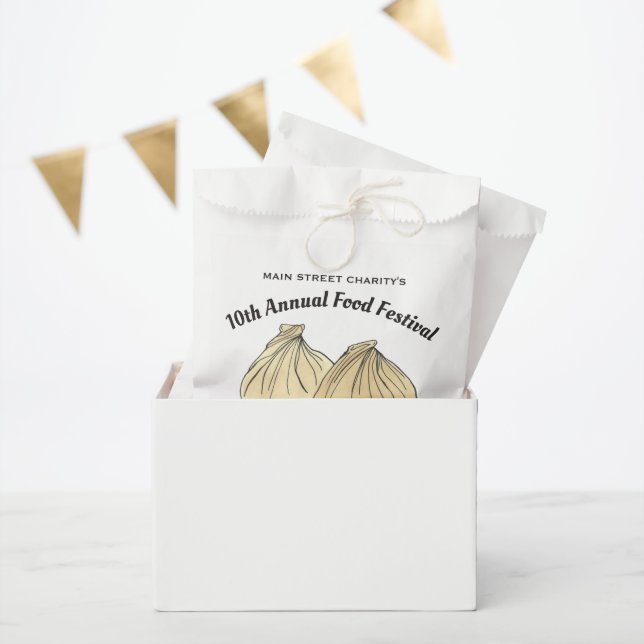 Chinese Dim Sum Shumai Dumplings Food Festival Favour Bag (Party)