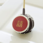 Chinese Double Happiness Cake Pop Wedding Favour