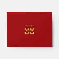 Chinese Double Happiness Wedding Money Pattern Red