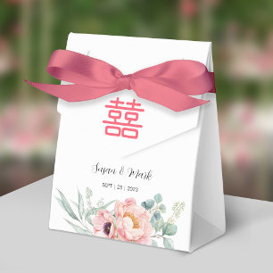 Chinese Double Happiness Wedding Thank You Favour  Box