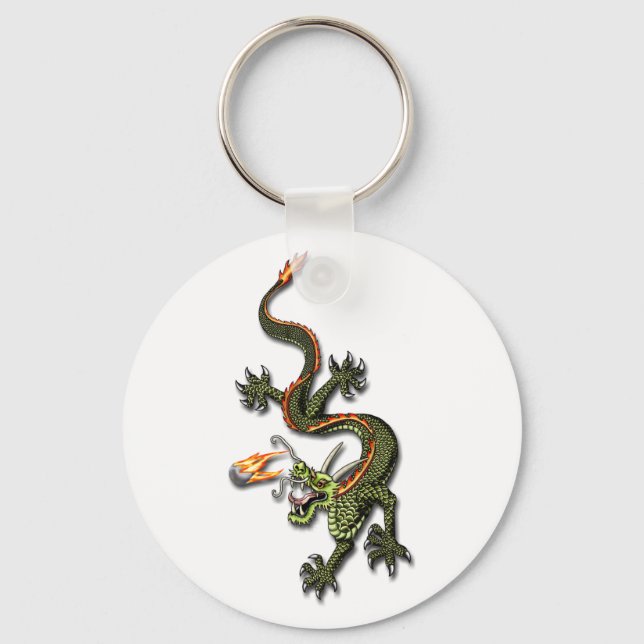 Chinese Dragon and Pearl Key Ring (Front)