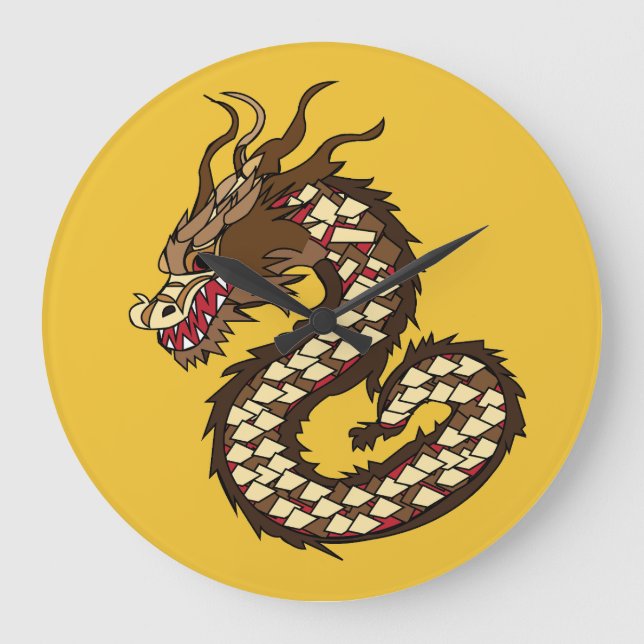 Chinese Dragon Art Large Clock (Front)