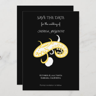 Chinese Dragon Art – Mandala Paisley Boho Poster Save The Date