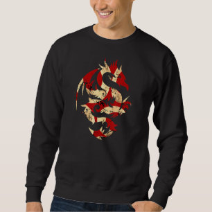Chinese Dragon Asian Firedrake Flying Creature Asi Sweatshirt