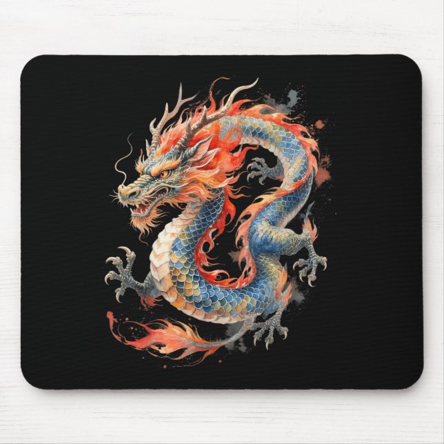 Chinese Dragon Asian Mythology Zodiac  Mouse Pad (Front)