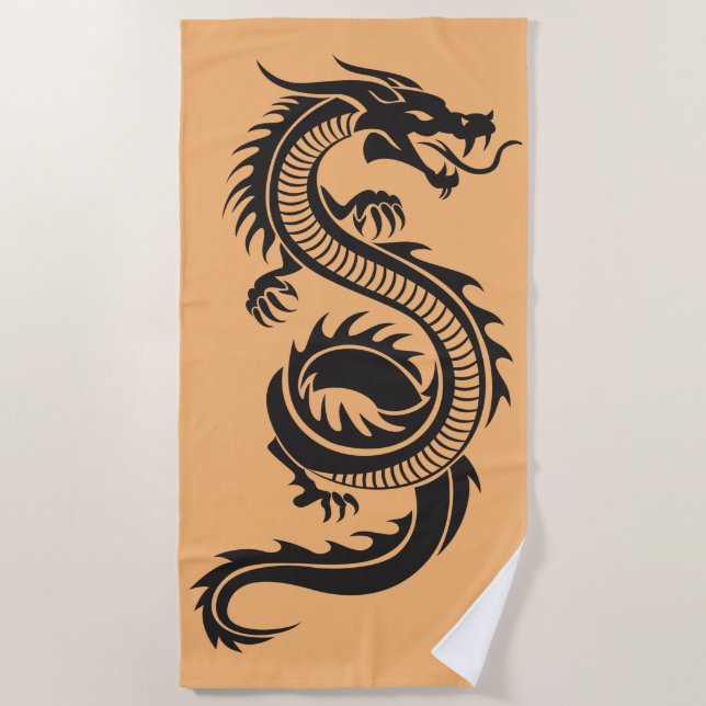 Chinese dragon  beach towel (Front)