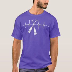 Chinese Dragon Boat Racing Paddles Heartbeat Gift T-Shirt