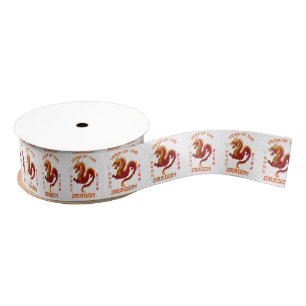 Chinese dragon, chinese new year 2024 grosgrain ribbon
