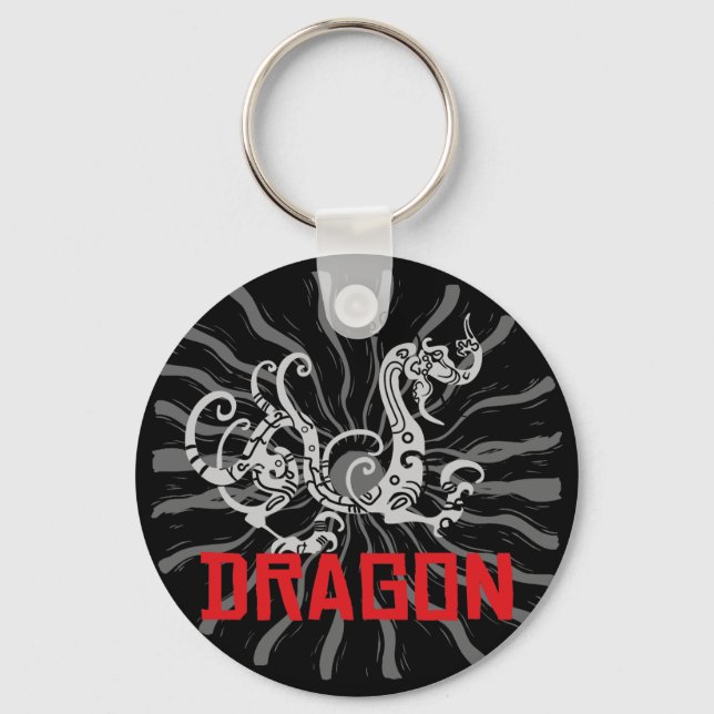 Chinese Dragon Chinese Zodiac Dragon Key Ring (Front)