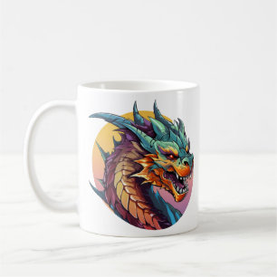Chinese Dragon Colourful Cartoon Coffee Mug