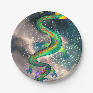 Chinese Dragon Connect  Paper Plate