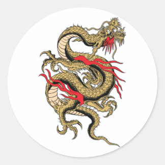 Chinese Dragon customisable designs Classic Round Sticker