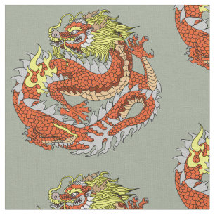 Chinese dragon fabric