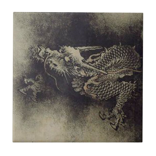 Chinese Dragon from Song Dynasty by Chen Rong Ceramic Tile (Front)