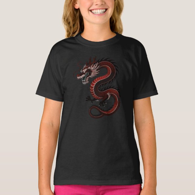 Chinese Dragon Graphic  T-Shirt (Front)
