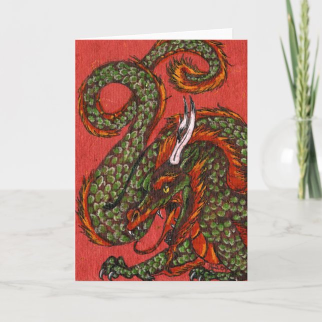 Chinese Dragon Greeting Card (Front)