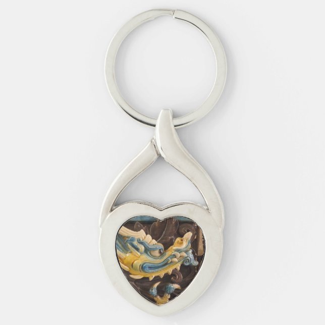 Chinese Dragon Heart Keychain (Front)