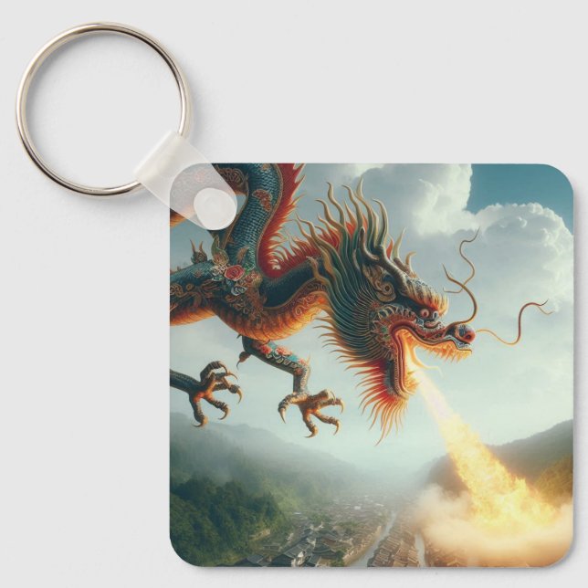 Chinese Dragon  Key Ring (Front)