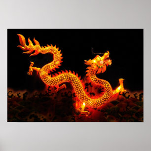 Chinese Dragon Lantern Poster