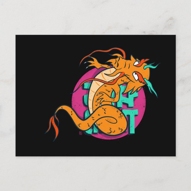 Chinese Dragon Long Asian Style Street Wear Postcard (Front)
