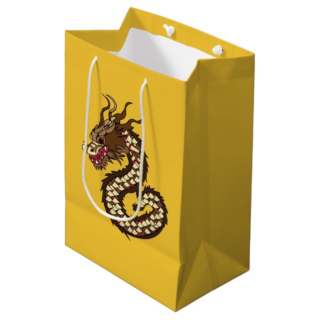 Chinese Dragon  Medium Gift Bag (Front Angled)