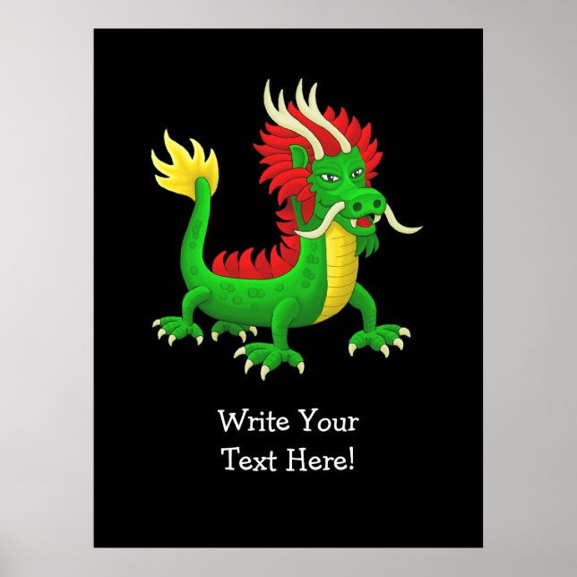 Chinese Dragon Modern Style Poster (Front)