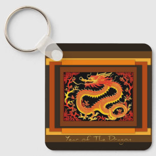 Chinese Dragon New Year 2024 Monogram SqK03 Key Ring