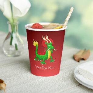 Chinese Dragon Paper Cups