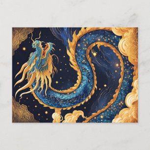 chinese dragon postcard