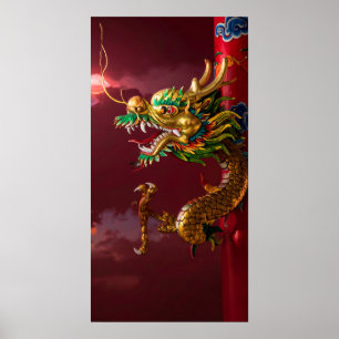 chinese dragon poster