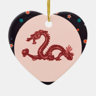 Chinese Dragon Star Pattern Fantasy Art Ceramic Ornament