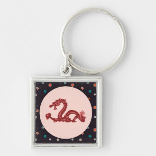 Chinese Dragon Star Pattern Fantasy Art Key Ring