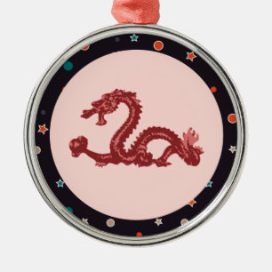Chinese Dragon Star Pattern Fantasy Art Metal Ornament