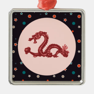 Chinese Dragon Star Pattern Fantasy Art Metal Tree Decoration