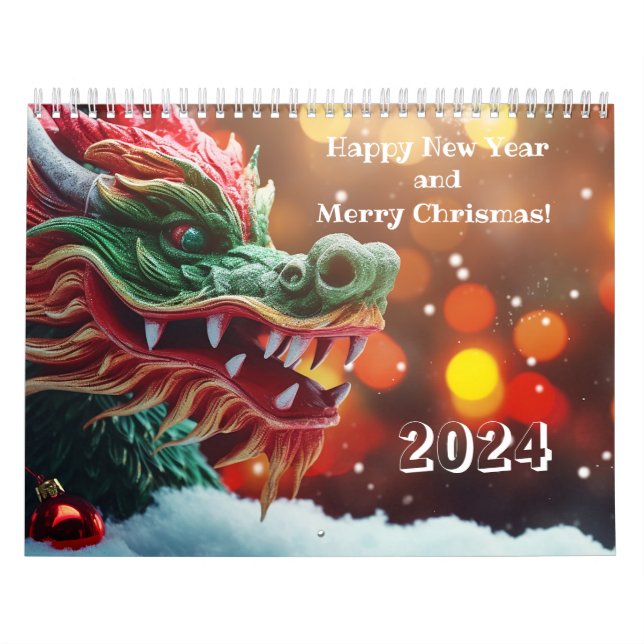 chinese dragon symbol 2024 calendar (Cover)