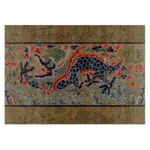 Chinese Dragon Symbol Antique Asian Cutting Board