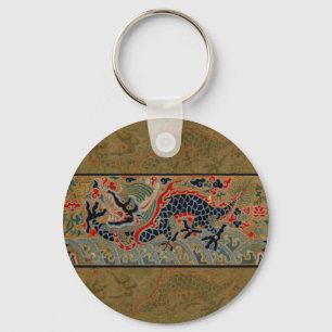 Chinese Dragon Symbol Antique Asian Key Ring
