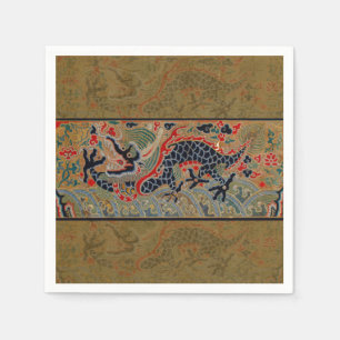 Chinese Dragon Symbol Antique Asian Napkin