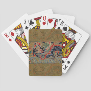 Chinese Dragon Symbol Antique Asian Playing Cards