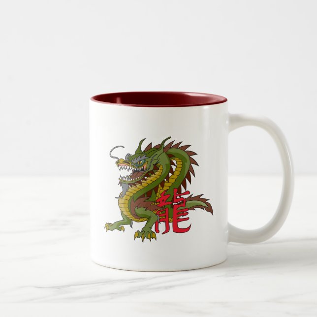 Chinese Dragon Two-Tone Coffee Mug (Right)