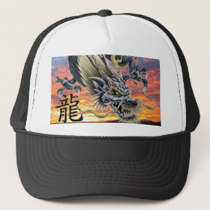 Chinese Dragon with Kanji Baseball Hat- Customised Trucker Hat